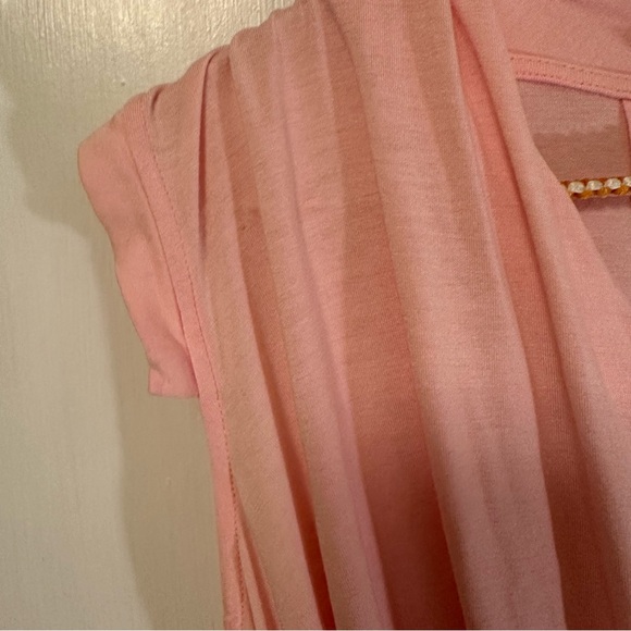 🔥 Akemi + Kin Rayon Blush Drape Front Blouse - Picture 6 of 7